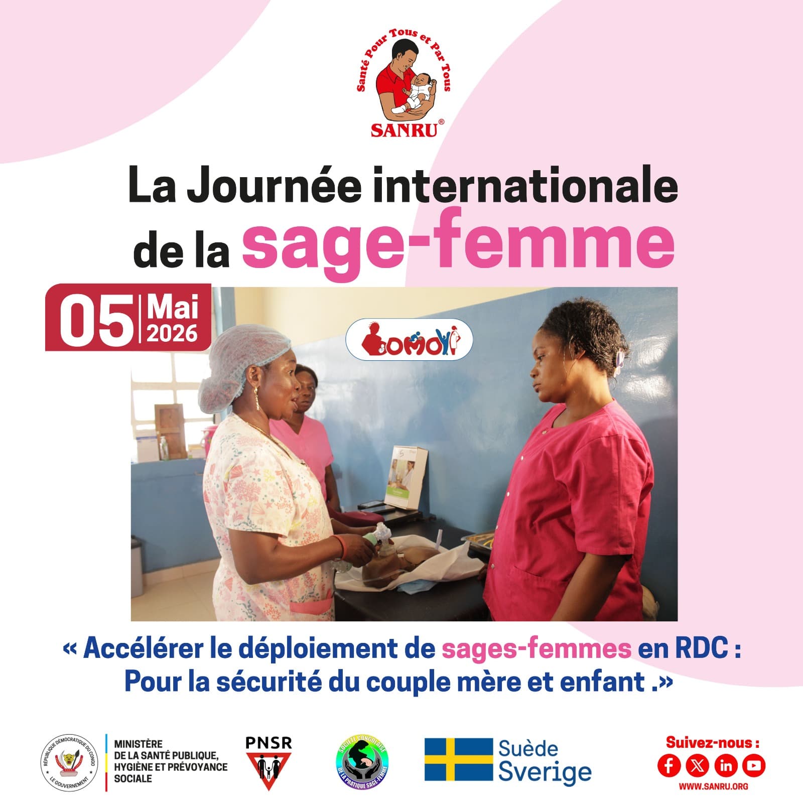 Journée Internationale de la Sage Femme 2026 : SANRU Asbl renforce les sage femmes pour sauver des vies en RDC