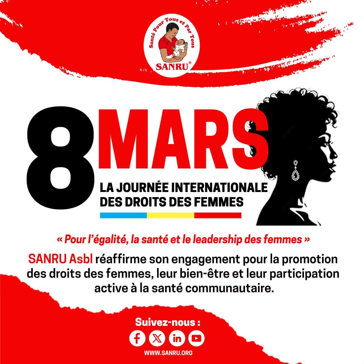Journée Internationale des Droits des Femmes 2026 : SANRU Asbl, un acteur majeur de la santé et du leadership féminin en RDC